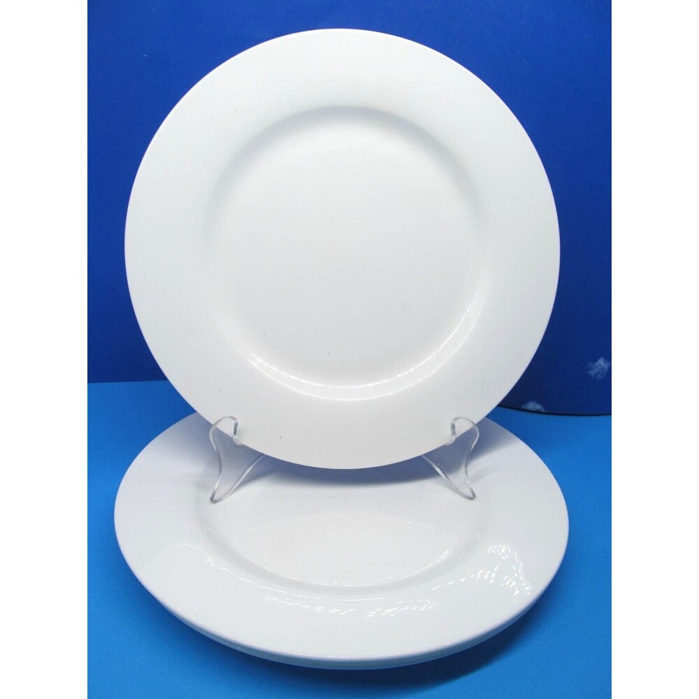 Mikasa Lucerne White Bone China 9" Salad Luncheon Plates Set Of 3